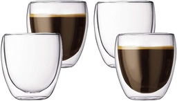 [YXKTU63008-DG824-4] AWM Blackstone Double Wall Tumbler - 250ml (Set of 4)