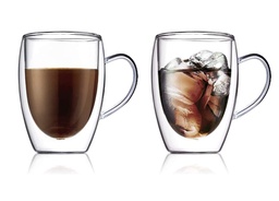 [YXKTU63026-DH931] AWM Blackstone Double Wall Tumbler - 350ml W/Handle (Set of 2) DH931